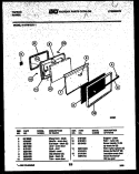 DOOR PARTS Diagram and Parts List for 31-6759-00-01  Tappan Range