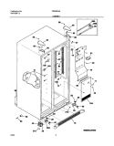 CABINET Diagram and Parts List for FRS26F5AQ2  Frigidaire Refrigerator