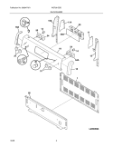 BACKGUARD Diagram and Parts List for WEF361ESD  Westinghouse Range