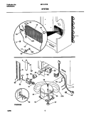 SYSTEM Diagram and Parts List for MFU16F3BW5  Frigidaire Freezer