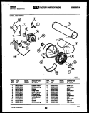 MOTOR AND BLOWER Diagram and Parts List for DE24P2DYA  Gibson Dryer