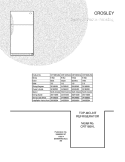 COVER Diagram and Parts List for CRT185HLB4  Crosley Refrigerator
