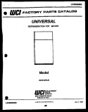 COVER Diagram and Parts List for GCD14WW9  Uni Refrigerator