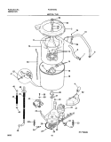 MOTOR / TUB Diagram and Parts List for FLSG72GCSC  Frigidaire Washer Dryer Combo