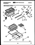 SHELVES AND SUPPORTS Diagram and Parts List for RT163NLDA  Frigidaire Refrigerator