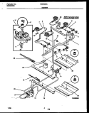 BURNER, MANIFOLD AND GAS CONTROL Diagram and Parts List for FGF353CASA  Frigidaire Range