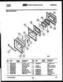 DOOR PARTS Diagram and Parts List for 30-3991-00-01  Tappan Range