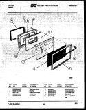 DOOR PARTS Diagram and Parts List for 30-3341-23-01  Tappan Range