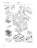 BODY Diagram and Parts List for FGGS3045KFB  Frigidaire Range