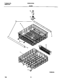 RACK Diagram and Parts List for MDB421RHS0  Frigidaire Dishwasher