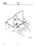 FRAME Diagram and Parts List for MDB100RGW0  Frigidaire Dishwasher