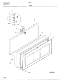 DOOR Diagram and Parts List for CF182  Frigidaire Freezer