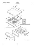 TOP/DRAWER Diagram and Parts List for FFEF3050LSF  Frigidaire Range