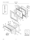 DOOR Diagram and Parts List for CEW30DF6GSG  Electrolux Range