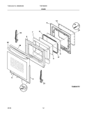 DOOR Diagram and Parts List for FGF368GBK  Frigidaire Range