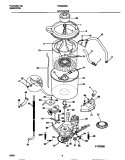 MOTOR / TUB Diagram and Parts List for TWX645RBW4  Tappan Washer
