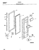REF DOOR Diagram and Parts List for FRS22ZRHW3  Frigidaire Refrigerator