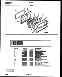 DOOR PARTS Diagram and Parts List for 30-2232-23-03  Tappan Range