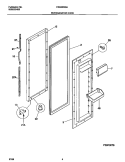 REFRIGERATOR DOOR Diagram and Parts List for FRS26WGHW3  Frigidaire Refrigerator