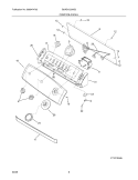 CONTROL / PANEL Diagram and Parts List for GLWS1233AS3  Frigidaire Washer