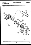 BLOWER AND DRIVE PARTS Diagram and Parts List for DEISFL5  Frigidaire Dryer