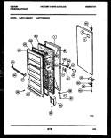DOOR PARTS Diagram and Parts List for GFU14M3AW1  Gibson Freezer