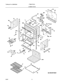 LOWER OVEN Diagram and Parts List for FEB30T5GCA  Frigidaire Wall Oven