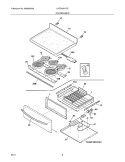 TOP/DRAWER Diagram and Parts List for LGEF3057LFE  Frigidaire Range