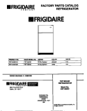 COVER Diagram and Parts List for FRT18NRCW1  Frigidaire Refrigerator