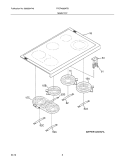 MAINTOP Diagram and Parts List for FPEF4085KFB  Frigidaire Range
