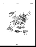 WRAPPER AND BODY PARTS Diagram and Parts List for MCT1390P2  Frigidaire Microwave