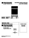 COVER Diagram and Parts List for FEF351SGWB  Frigidaire Range