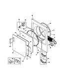 FRONT PANEL / LINT FILTER Diagram and Parts List for MDG336MBD1  Frigidaire Dryer