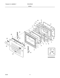 DOOR Diagram and Parts List for EW30EW55GW2  Electrolux Range