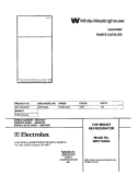 COVER Diagram and Parts List for WRT15A0AW0  Westinghouse Refrigerator