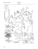 BODY Diagram and Parts List for FEF380MXDCA  Frigidaire Range