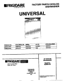 COVER Diagram and Parts List for MDB631RFR0  Frigidaire Dishwasher