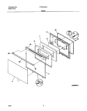 DOOR Diagram and Parts List for FFF318AWA  Frigidaire Range