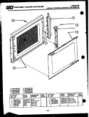DOOR PARTS Diagram and Parts List for 56-4277-10-01  Tappan Microwave