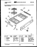 COOKTOP PARTS Diagram and Parts List for 30-7989-00-02  Tappan Range
