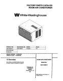 COVER Diagram and Parts List for WAC100M1C1  Westinghouse Air Conditioner