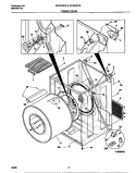 CABINET / DRUM Diagram and Parts List for GDE346RES0  Gibson Dryer