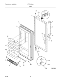 DOOR Diagram and Parts List for CFUFH20LW0  Crosley Freezer