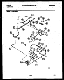 BURNER, MANIFOLD AND GAS CONTROL Diagram and Parts List for 72-3981-23-04  Tappan Range