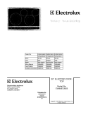 COVER Diagram and Parts List for EW30EC55GB1  Electrolux Cooktop
