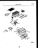 SHELVES AND SUPPORTS Diagram and Parts List for RT216TLD0  Frigidaire Refrigerator