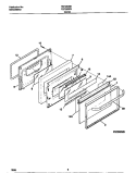 DOOR Diagram and Parts List for FEF350CETB  Frigidaire Range