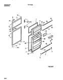 DOOR Diagram and Parts List for TRT17CRAD1  Tappan Refrigerator