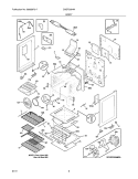 BODY Diagram and Parts List for CGGF3054MBA  Frigidaire Range
