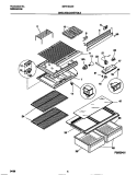 SHELVES / CONTROLS Diagram and Parts List for MRT18CSED0  Frigidaire Refrigerator